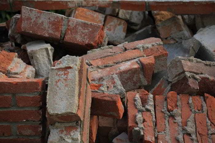 broken bricks